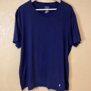 Polo Ralph Lauren Classic Fit 100% Cotton Navy Tee, Size XL, White Pony on hem‎